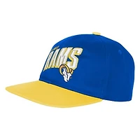 Youth Outerstuff Royal/Yellow Los Angeles Rams Flat Brim Snapback Hat