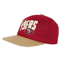 Youth Outerstuff Scarlet/Gold San Francisco 49ers Flat Brim Snapback Hat