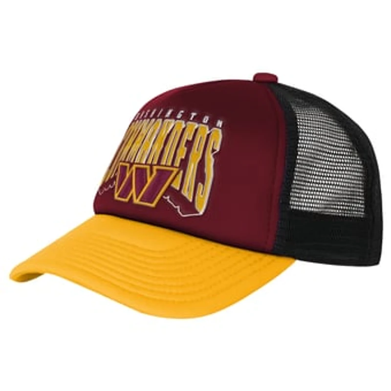 Youth Outerstuff Burgundy Washington Commanders Handoff Foam Adjustable Trucker Hat