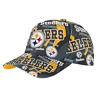 Youth Outerstuff Black Pittsburgh Steelers Shift Adjustable Hat