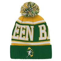Youth Outerstuff Green/Gold Green Bay Packers Retro Highlight Cuffed Knit Hat with Pom