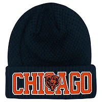 Youth Outerstuff Navy Chicago Bears Heat Check Cuffed Knit Hat