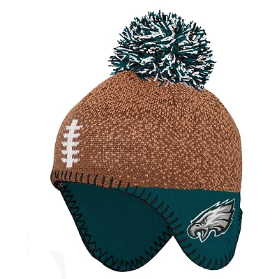 Infant Outerstuff Brown Philadelphia Eagles Football Head Knit Hat