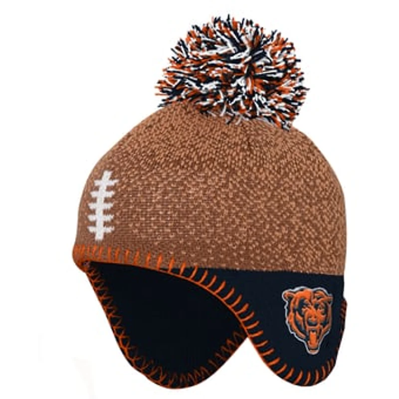 Infant Outerstuff Brown Chicago Bears Football Head Knit Hat