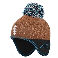 Infant Outerstuff Brown Carolina Panthers Football Head Knit Hat