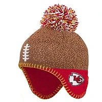 Preschool Outerstuff Brown Kansas City Chiefs Football Head Knit Hat