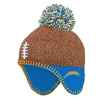Preschool Outerstuff Brown Los Angeles Chargers Football Head Knit Hat