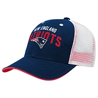 Preschool Navy/White New England Patriots Core Lockup Trucker Adjustable hat