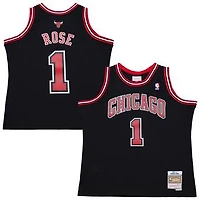 Men's Mitchell & Ness Derrick Rose Black Chicago Bulls Big & Tall 2010/11 Swingman Jersey