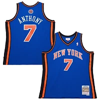 Men's Mitchell & Ness Carmelo Anthony Blue New York Knicks Big & Tall 2010/11 Swingman Jersey