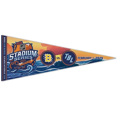WinCraft Tampa Bay Lightning vs. Boston Bruins 2026 NHL Stadium Series Dueling 12" x 30" Premium Pennant