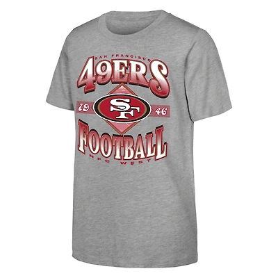 Youth Outerstuff Heather Gray San Francisco 49ers NFL Of Days Past T-Shirt