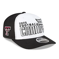 Men's New Era  White/Black Texas Tech Red Raiders 2025 Big 12 Football Champions 9SEVENTY Adjustable Hat