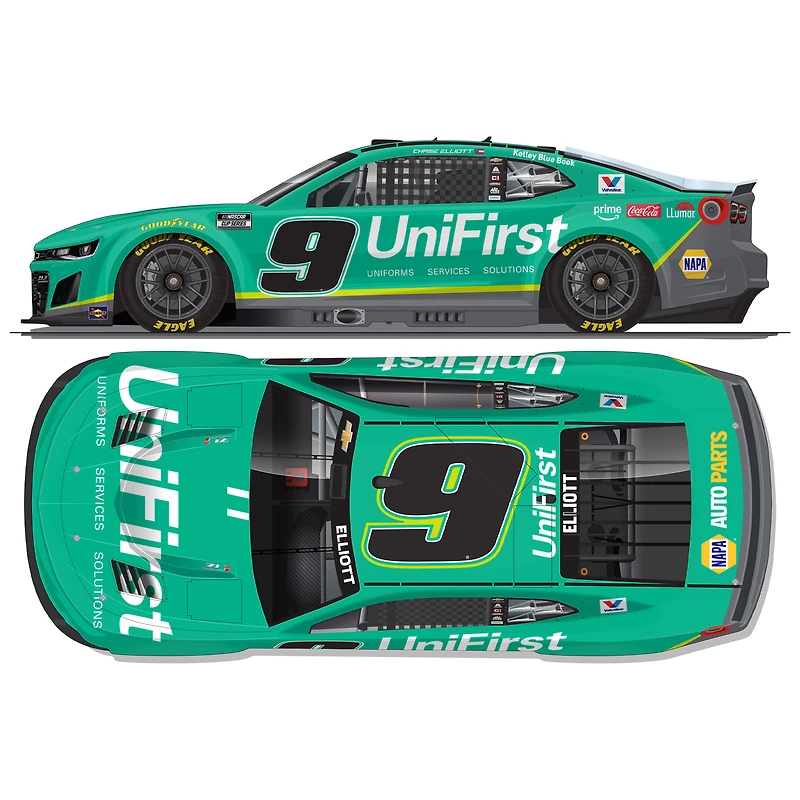 Action Racing Chase Elliott 2026 #9 UniFirst 1:24 Elite Die-Cast Chevrolet Camaro ZL1