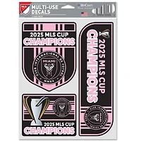 WinCraft Inter Miami CF 2025 MLS Cup Champions Three-Pack Fan Decal Set