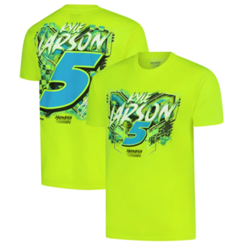 Men's Classic Ink Neon Green Kyle Larson XTREME SFG 2-Spot T-Shirt