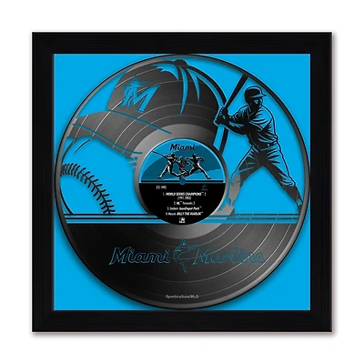 Miami Marlins Framed 13" x 13" Vinyl Record Art Print
