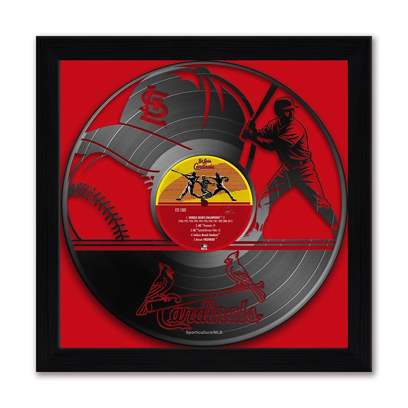 St. Louis Cardinals Framed 13" x 13" Vinyl Record Art Print
