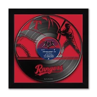 Texas Rangers Framed 13" x 13" Vinyl Record Art Print