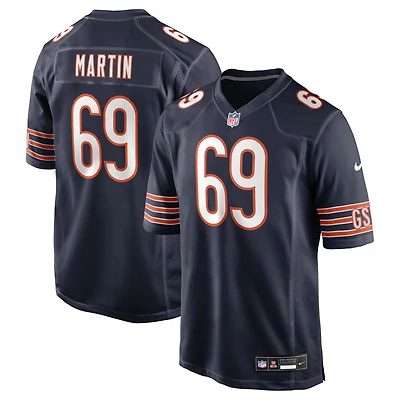 Men's Nike Jeremiah Martin Navy Chicago Bears Team Game Jersey