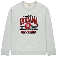 Unisex Homefield Ash Indiana Hoosiers 2025 Big Ten Football Champions Tri-Blend Fleece Sweatshirt