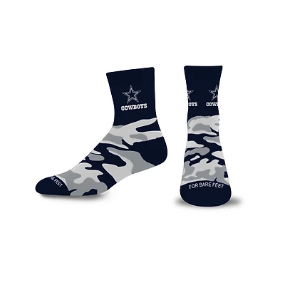 Unisex For Bare Feet  Dallas Cowboys Camo Cover Quarter-Length Socks