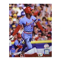 Willie McGee St. Louis Cardinals Autographed Hitting Photograph