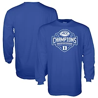 Unisex Blue 84  Royal Duke Blue Devils 2025 ACC Football Champions Locker Room Long Sleeve T-Shirt