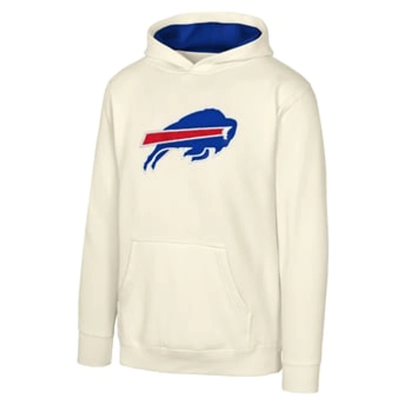 Youth Outerstuff Natural Buffalo Bills Prime Pullover Hoodie