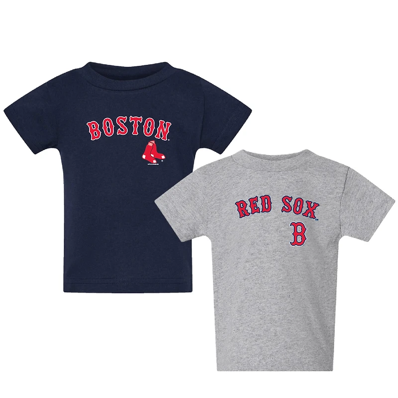 Toddler Navy/Gray Boston Red Sox Logo 2-Pack T-Shirt Set