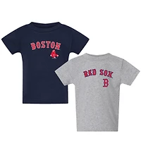 Toddler  Navy/Gray Boston Red Sox Logo 2-Pack T-Shirt Set
