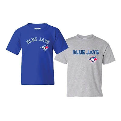 Youth Soft as a Grape  Royal/Heather Gray Toronto Blue Jays 2-Pack Logo T-Shirt Set
