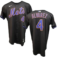 Francisco Alvarez New York Mets Game-Used #4 Black Nike Jersey from August 15th, 2025