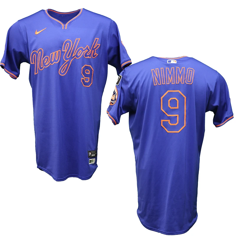 Brandon Nimmo New York Mets Game-Used #9 Royal Nike Jersey from September 5th and 9th, 2025