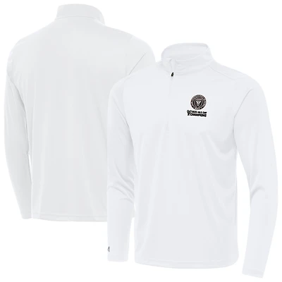 Men's Antigua White Inter Miami CF 2025 MLS Cup Champions Tribute Quarter-Zip Pullover