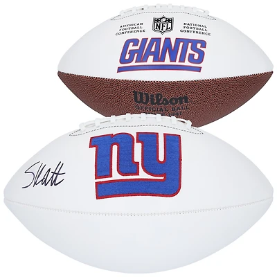 Cam Skattebo New York Giants Autographed Wilson White Panel Football