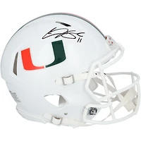 Carson Beck Miami Hurricanes Autographed Riddell Speed Authentic Helmet