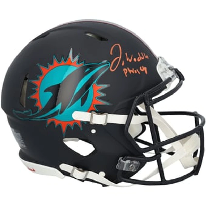 Jaylen Waddle Miami Dolphins Autographed Riddell Rivalry Speed Authentic Helmet with "Phins Up" Inscription