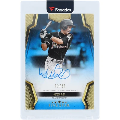 Ichiro Miami Marlins Autographed 2024 Topps Five Star Blue #FSA-I #2/25 Card