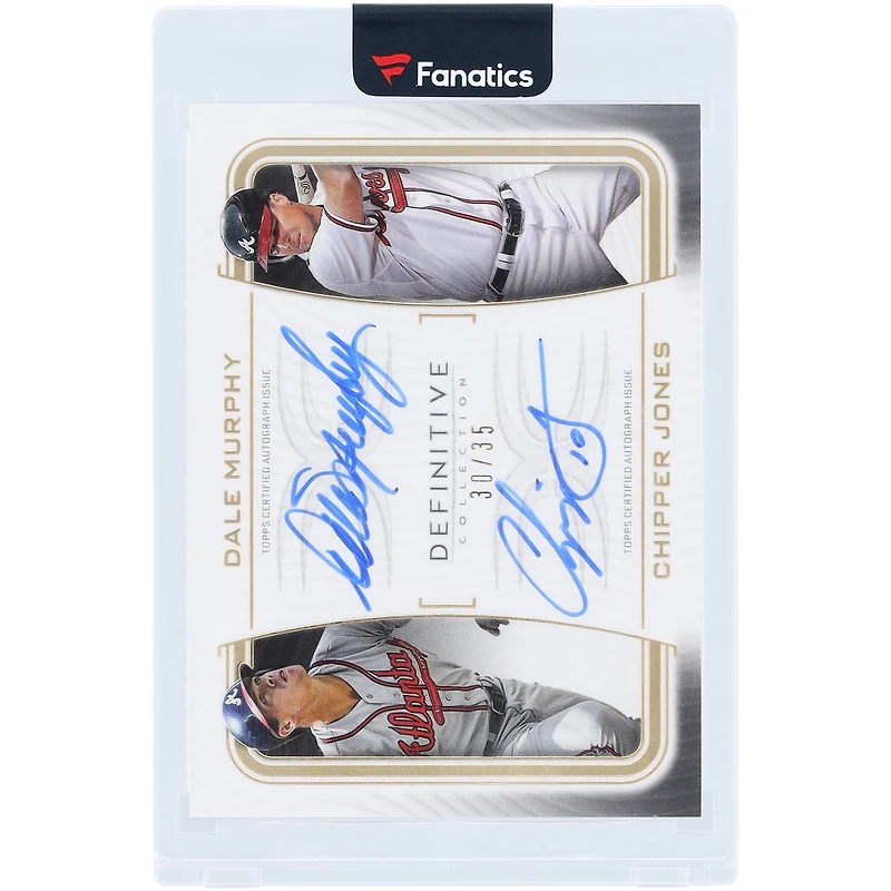 Dale Murphy & Chipper Jones Atlanta Braves Autographed 2023 Topps Definitive Dual Auto #DAC-MJ #30/35 Card