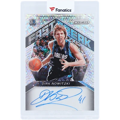 Dirk Nowitzki Dallas Mavericks Autographed 2020-21 Panini Prizm Fast Break #FBA-DNW Card
