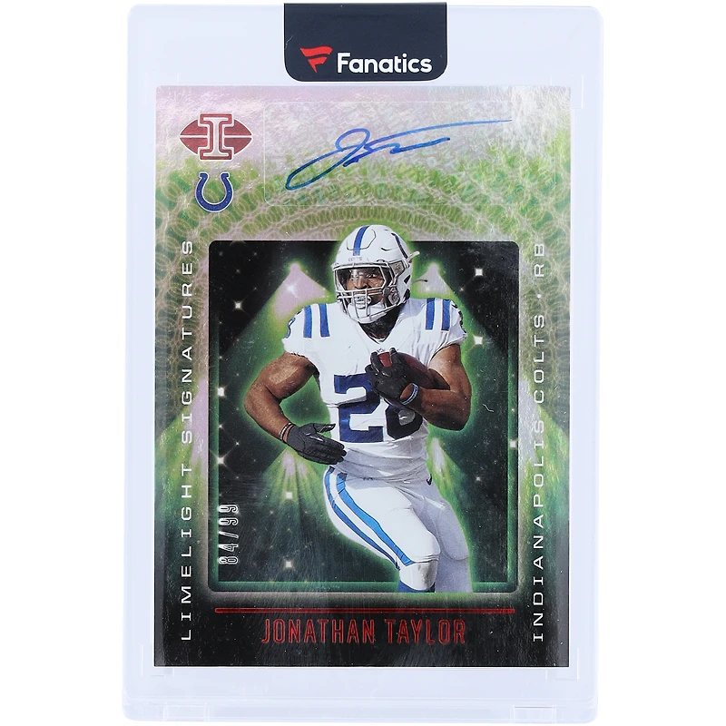 Jonathan Taylor Indianapolis Colts Autographed 2021 Panini Illusions Limelight Signatures #LS-JT #84/99 Card
