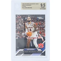 Johni Broome Auburn Tigers 2025 Bowman University Now March Madness Black #12 BGS Authenticated 9.5 Card