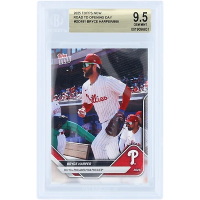Bryce Harper Philadelphia Phillies 2025 Topps Now Road to Opening Day #OD-181 BGS Authenticated 9.5 Card