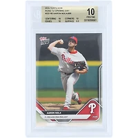 Aaron Nola Philadelphia Phillies 2025 Topps Now Road to Opening Day #OD-185 BGS Authenticated 10 Card - 10,10,10,9.5 Subgrades