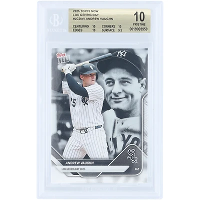 Andrew Vaughn Chicago White Sox 2025 Topps Now Lou Gehrig Day #LGD-AV BGS Authenticated 10 Card - 10,10,10,9.5 Subgrades