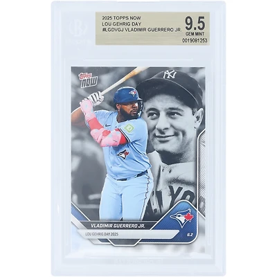 Vladimir Guerrero Jr. Toronto Blue Jays 2025 Topps Now Lou Gehrig Day #LGD-VGJ BGS Authenticated 9.5 Card