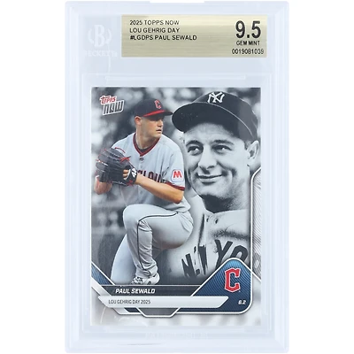 Paul Sewald Cleveland Guardians 2025 Topps Now Lou Gehrig Day #LGD-PS BGS Authenticated 9.5 Card