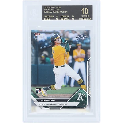 Jacob Wilson Athletics 2025 Topps Now 2025 MLB All-Star Game Selection - AL Black Label #ASG-JW BGS Authenticated 10 Rookie Card - 10,10,10,10 Subgrades