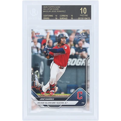Jose Ramirez Cleveland Guardians 2025 Topps Now 2025 MLB All-Star Game Selection - AL Black Label #ASG-JR BGS Authenticated 10 Card - 10,10,10,10 Subgrades